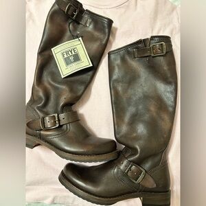 Frye Dark Brown Leather Boots